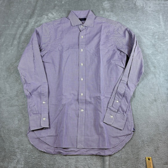Polo Ralph Lauren Other - Polo Ralph Lauren Shirts Mens 15 38 Custom Fit‎ Micro Check Purple